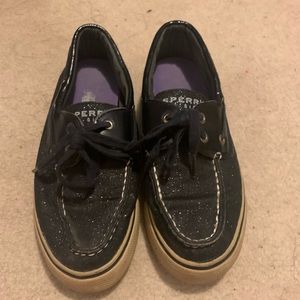 Black (glittery) Sperrys